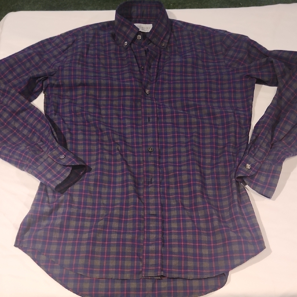 Ledbury Men's Plaid Shirt - Purple and Green